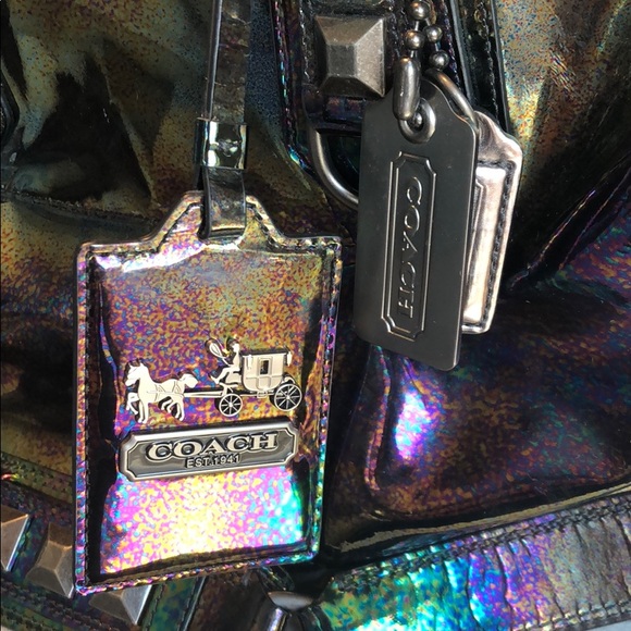 *RARE* Coach Sabrina Oil Slick Bag - Picture 3 of 8